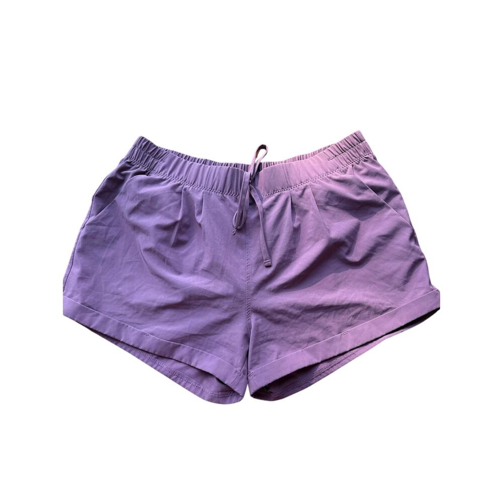 Zyia Active Women's Purple Athletic Running Shorts Lined Faux Drawstring M